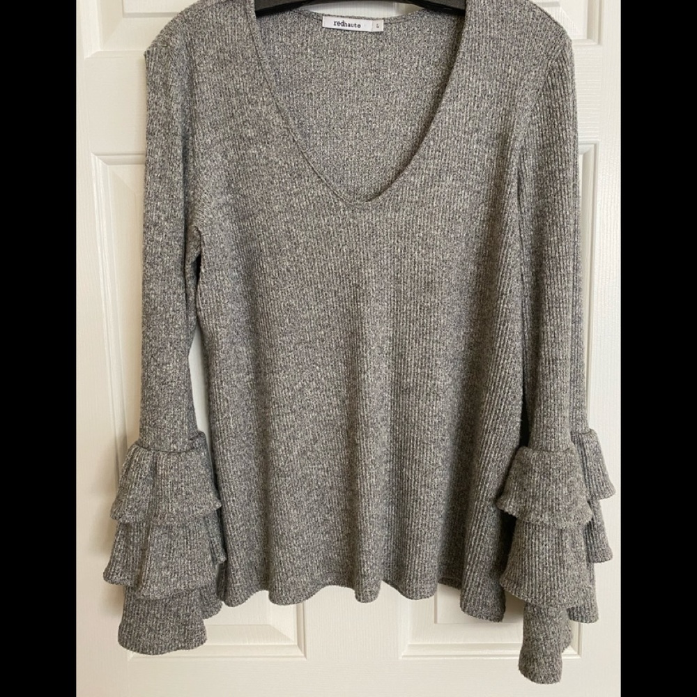 Nordstrom gray knit top